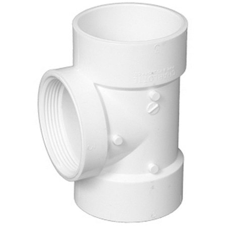 STICKY SITUATION Schedule 40 6 in. Hub x 6 in. Dia. Hub PVC Flush Cleanout Tee ST2513790